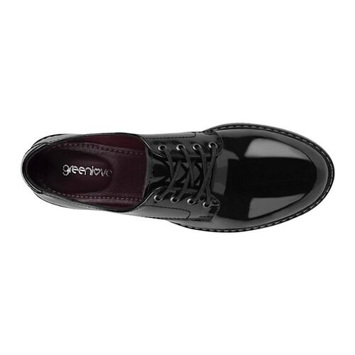 ZAPATOS OXFORD DAMA GREEN LOVE 93120 CHAROL NEGRO