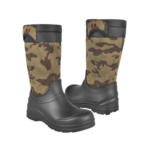 Bota para lluvia Elega Confort para niña sintético negro con verde MX1201