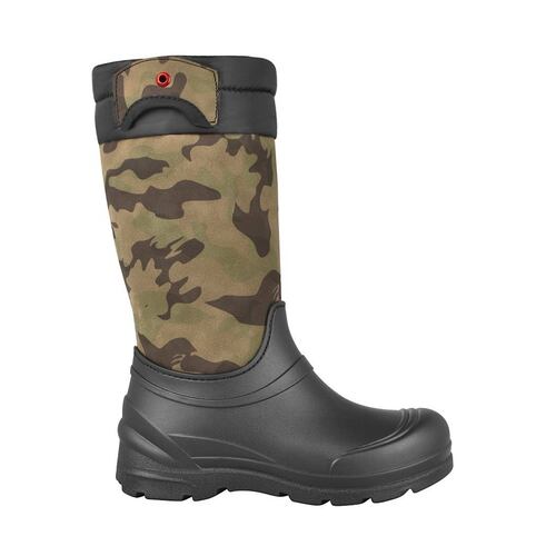 Bota para lluvia Elega Confort para niña sintético negro con verde MX1201