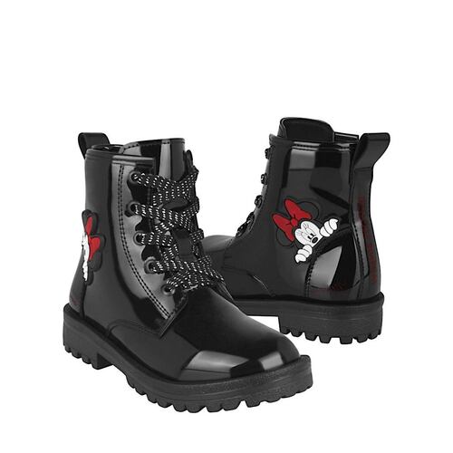 BOTINES NIÑA MINNIE MOUSE 325001 CHAROL NEGRO