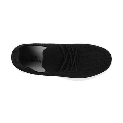 TENIS CASUALES DAMA VIA URBANA H6662202 TEXTIL NEGRO