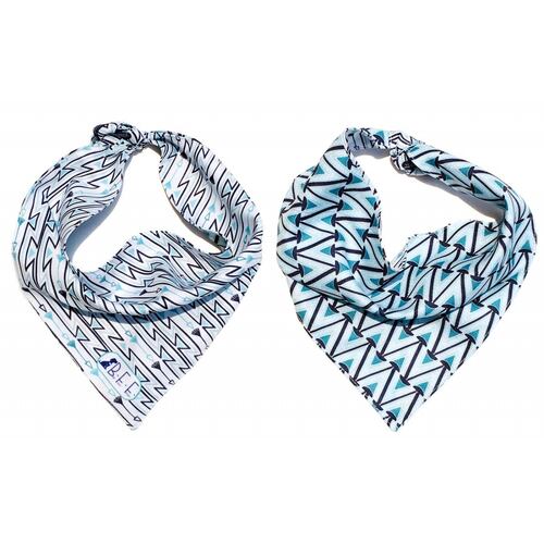 Bandanas para perros set de 3 piezas talla chica - Tribal Azul 