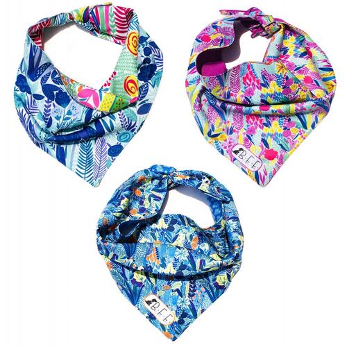 Bandanas para perros set de 3 piezas talla chica - Hojas 