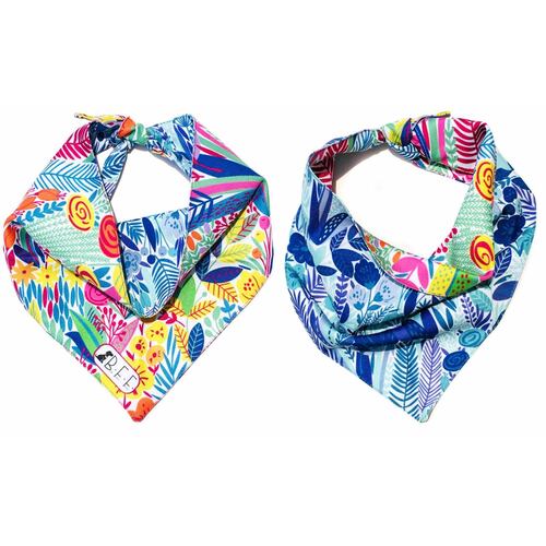 Bandanas para perros set de 3 piezas talla chica - Hojas 