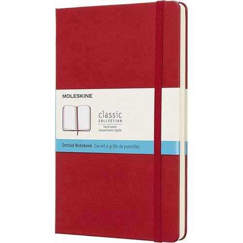Libreta Moleskine Pasta Dura Rojo Hoja Punteada 