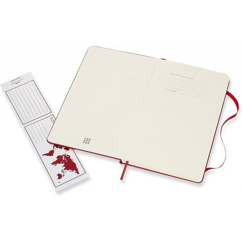 Libreta Moleskine Pasta Dura Rojo Hoja Punteada 