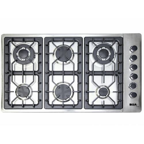 Parrilla a Gas LP/Nat Acero Inoxidable DISA Home 6 Quemadores PAEM-6