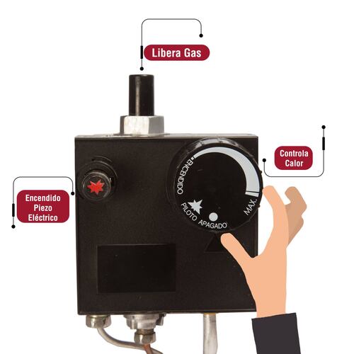 BOILER DE PASO GAS LP 4.5L 1.5 SERVICIOS SOPORTE PARED GUARDIAN 