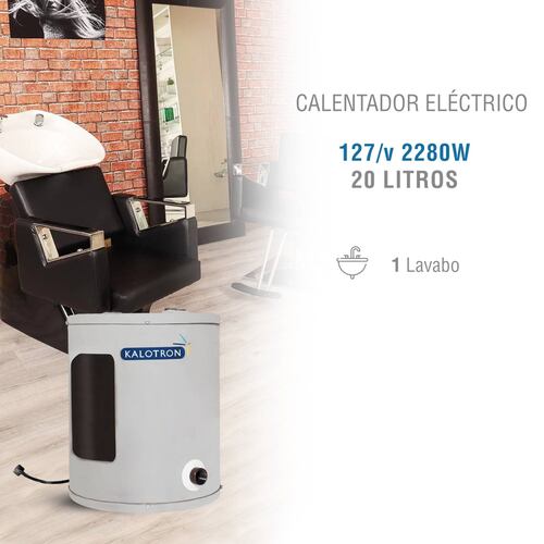 Calentador electrico 20l para 1 lavabo 127v 2280w kalotron 