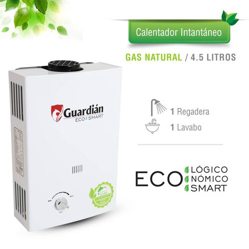 Boiler instantáneo gas natural 4.5 lts 1 servicio 
