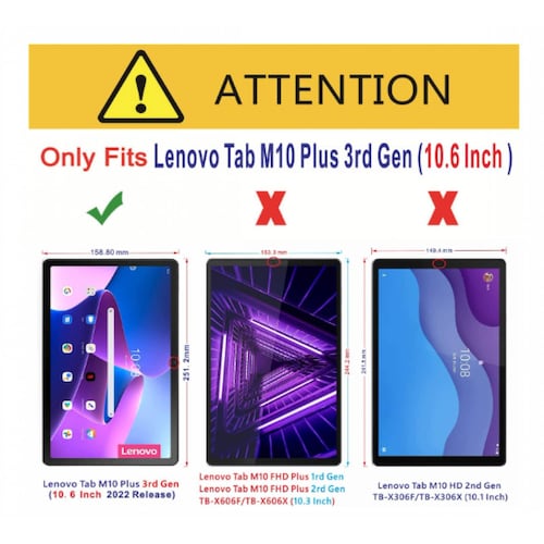 Teknet Mica Cristal para Lenovo Tab M10 Plus 3 gen 106 Pulg  TB125FU