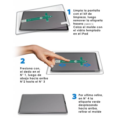 Protector Pantalla Vidrio Templado TEKNET para iPad Pro 11 + aplicador