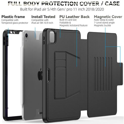 Funda Teknet para iPad Pro 11  Soporte Magnetico Porta Pen