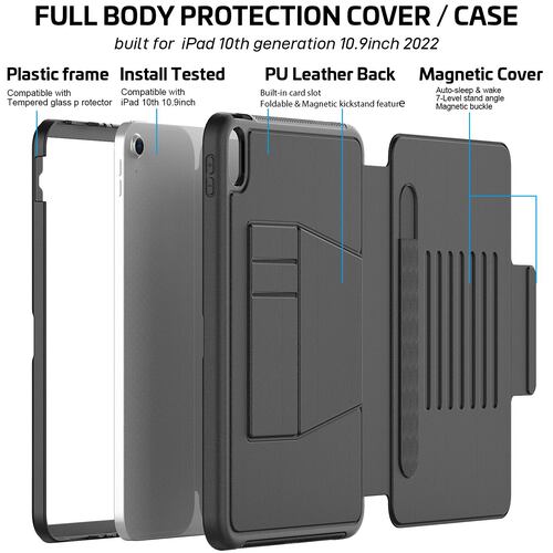 Funda Teknet para iPad 10 Gen 109 Soporte Magnetico