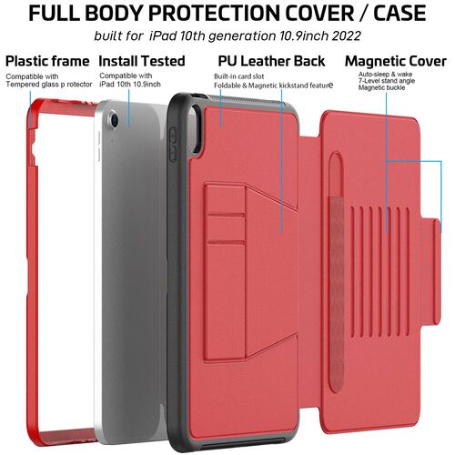 Funda Teknet para iPad 10 Gen 109 Soporte Magnetico