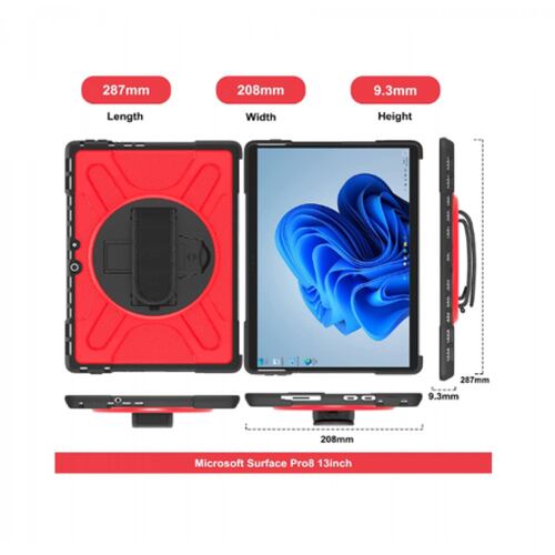 Funda Teknet para Microsoft Surface Pro 8  Uso Rudo 13 pulg