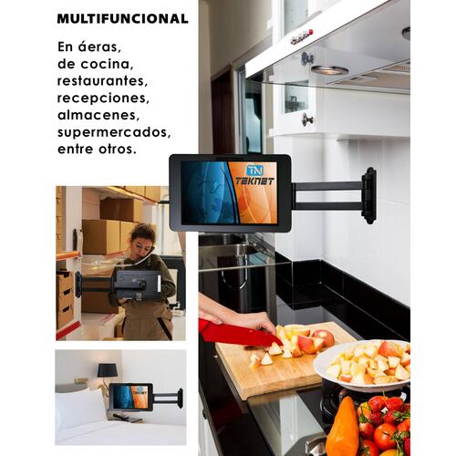 Base Pared Para Tablet Surface Go 3 Seguro Brazo Extensible