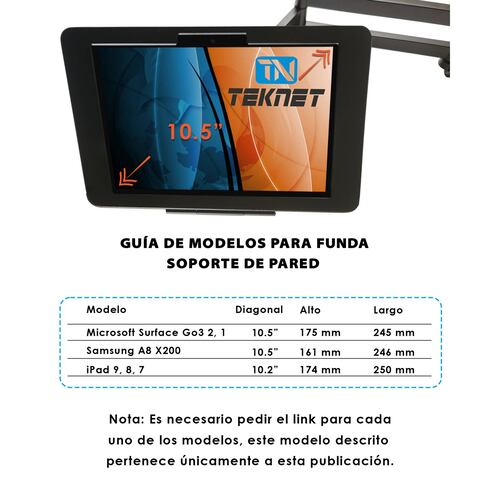 Base Pared Para Tablet Surface Go 3 Seguro Brazo Extensible