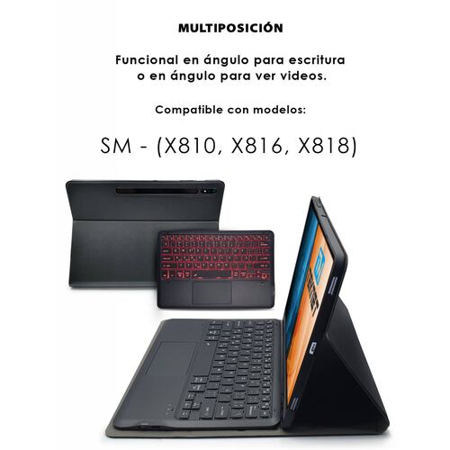 Funda Teclado TouchPad Para Samsung Galaxy Tab S9+ X810 S9 FE+