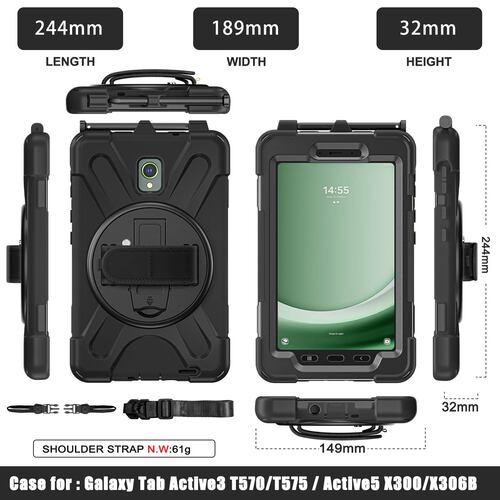 Funda Teknet Correa Para Samsung Galaxy Tab Active 5 Rudo