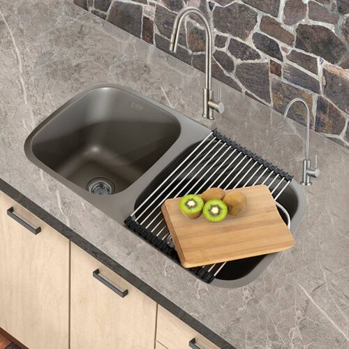 Fregadero de Cocina con Mezcladora de Acero Inoxidable y Kit de Instalación CNX
