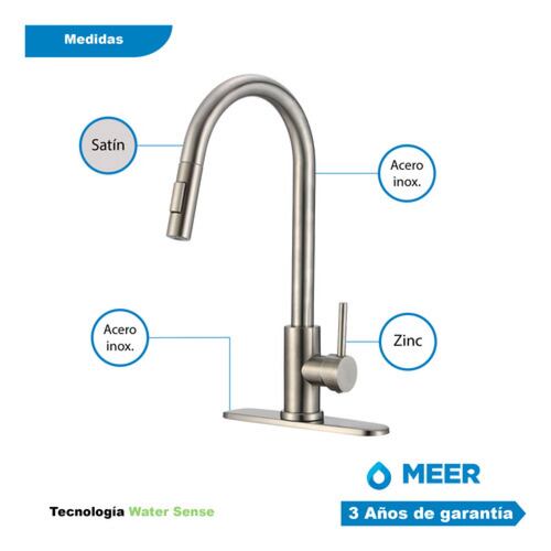 Fregadero de Cocina con Mezcladora de Acero Inoxidable y Kit de Instalación CNX