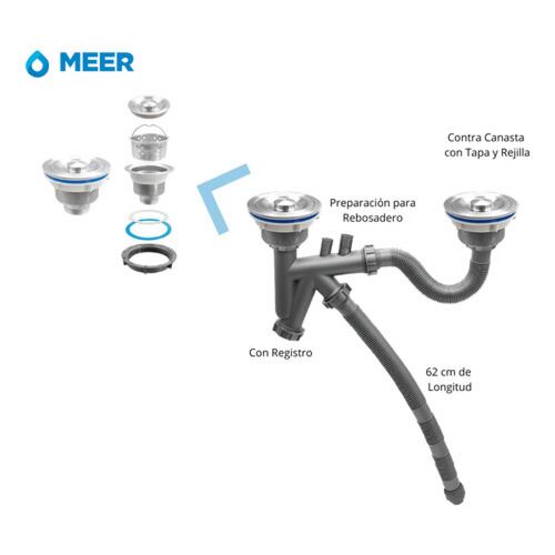 Fregadero De Cocina Con Mezcladora De Acero Inox + Regalo