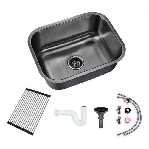 Tarja De Acero Inoxidable + Kit De Instalación Y Escurridor