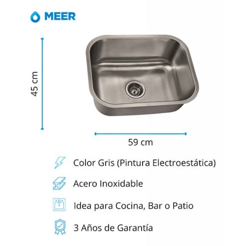 Fregadero De Cocina De Acero Inox Con Mezcladora Retráctil