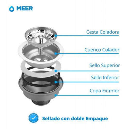 Fregadero De Cocina De Acero Inox Con Mezcladora Retráctil