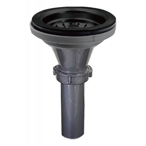 Tarja Sencilla Acero Inoxidable + Mezcladora Flexible Negra