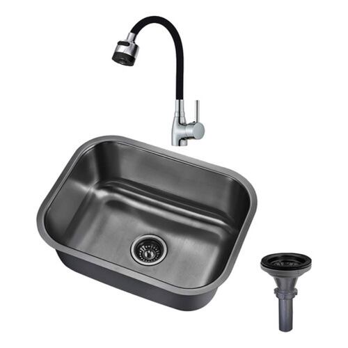 Tarja Sencilla De Acero Inoxidable Con Mezcladora Flexible