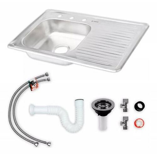 Kit de Tarja con Mezcladora Multifuncional de Acero Inoxidable – Incluye Tabla para Cortar y Escurridero de Regalo