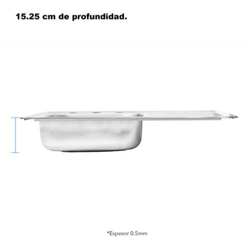 Kit de Tarja con Mezcladora Multifuncional de Acero Inoxidable – Incluye Tabla para Cortar y Escurridero de Regalo