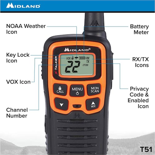 Radios 2 Vias Midland T51vp3 Hasta 45km (28 Millas).