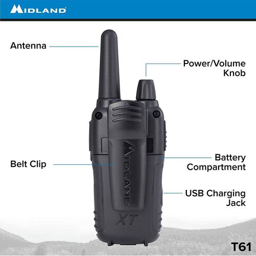 Radios 2 Vias Midland T61vp3 51km (32 Millas)