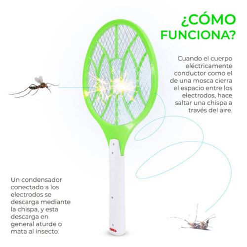Raqueta Mata Mosquitos Lámpara Led Recargable Electrica Elegate