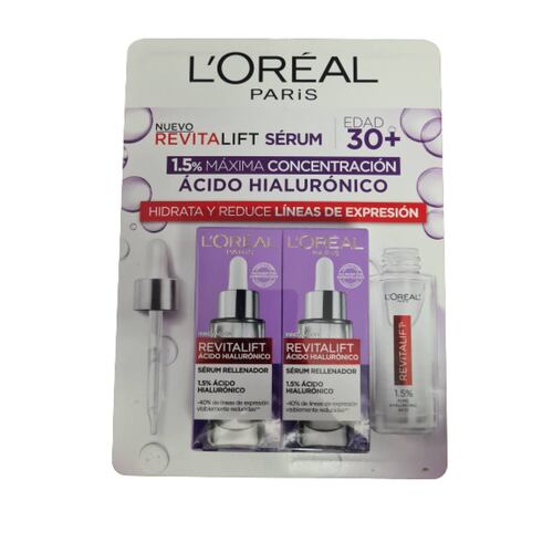 KIT LOREAL REVITALIFT ACIDO HIALURONICO 15% SERUM 30ML 2PZ