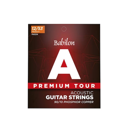 Set de Cuerdas para Guitarra Acústica (0.012-0.053) 90/10 PAG24/12 BABILON. 