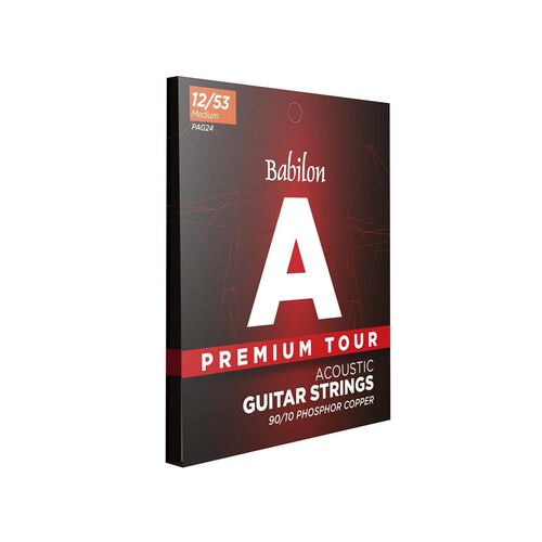 Set de Cuerdas para Guitarra Acústica (0.012-0.053) 90/10 PAG24/12 BABILON. 
