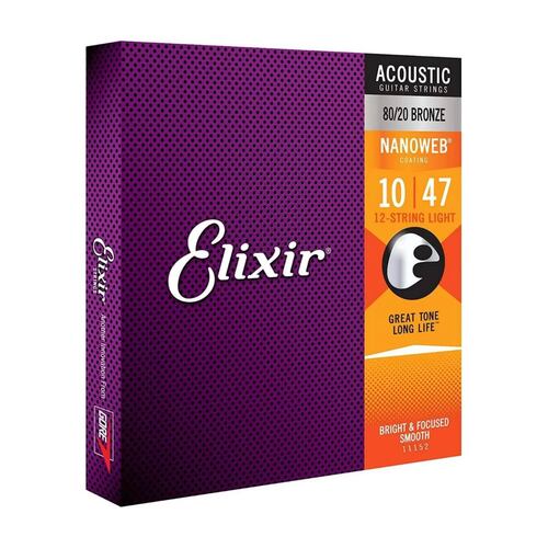 Juego de 12 Cuerdas para Guitarra Acústica 11152 ELIXIR 