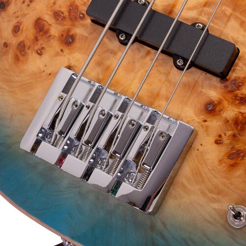 Bajo Eléctrico de 4 Cuerdas con Case Serie Unique BASS MASTER IV-BL BABILON 