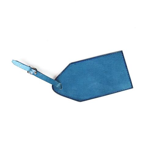 Accesorio Identificador De Maleta Piel Azul Miguel Petacas  
