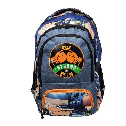 MOCHILA ESCOLAR TRAVEL REPUBLIC BOX TR001-2 NARANJA 