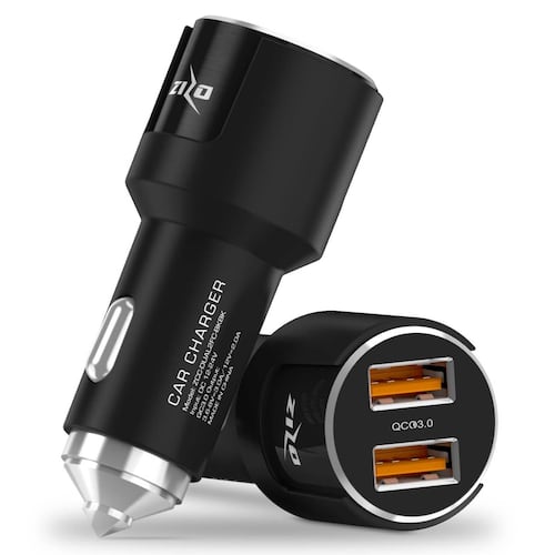 Cargador Auto Plug In doble USB ZIZO F5 Quickcharge 3.0 SIN CABLE 