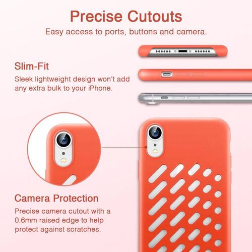 Funda ESR Yippee Crocs para iPhone XR Coral 