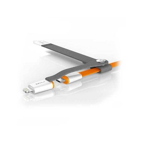 Cable Datos MILI 2 en 1 Lightning Micro USB Universal NARANJA certificado por Apple 