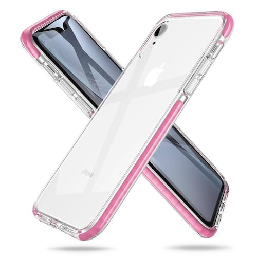 Funda ESR Air Guard para iPhone XR Transparente Rosa 