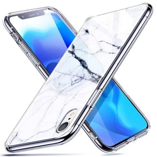 Funda ESR Mimic Cristal para iPhone XR Marmol Blanco 