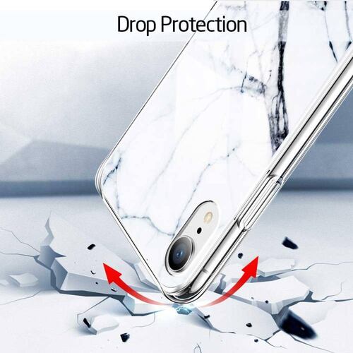 Funda ESR Mimic Cristal para iPhone XR Marmol Blanco 